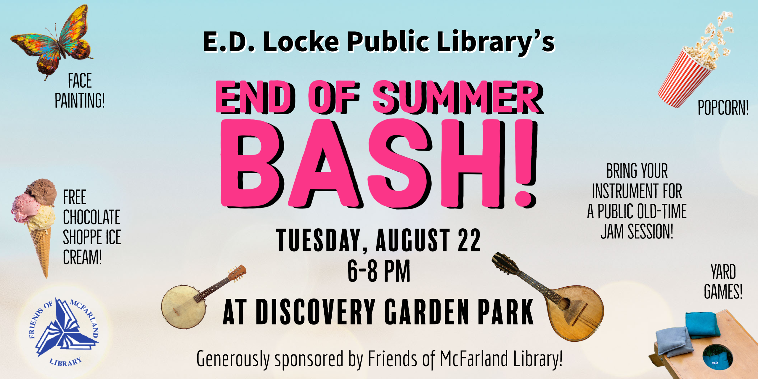 End of Summer Bash 2023 E.D. Locke Public Library